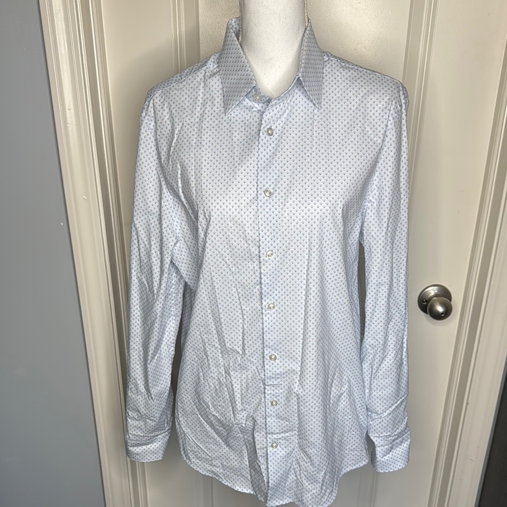 Express Men's Blue dress shirt size Medium Extra Slim 1MX